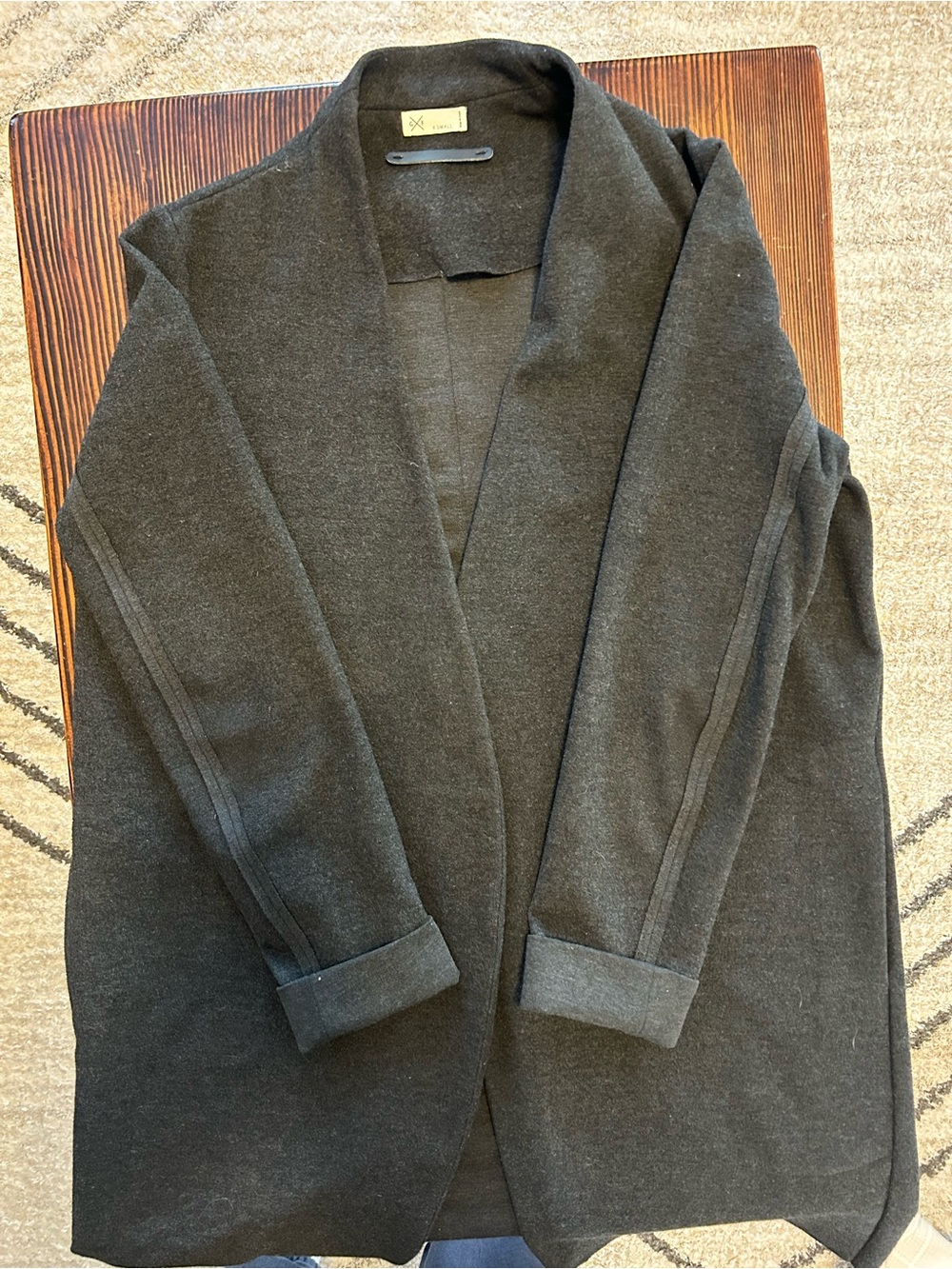 Gray cocoon coat